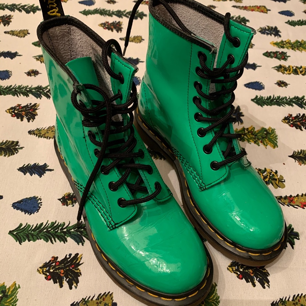 Vintage Green Dr. Martin Boots